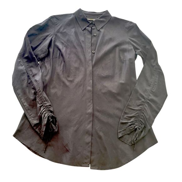 DKNY Jeans Women Long Sleeve Blouse Top Button Down Shirt Small - Picture 3 of 8
